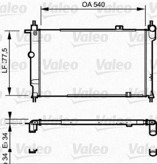 Радіатор, охолодження двигуна Valeo 730993