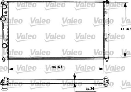 Радіатор, охолодження двигуна Valeo 731267