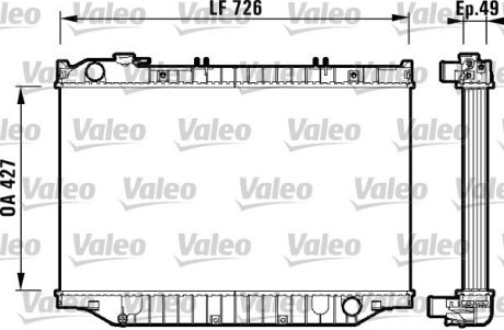 Радіатор, охолодження двигуна Valeo 732415