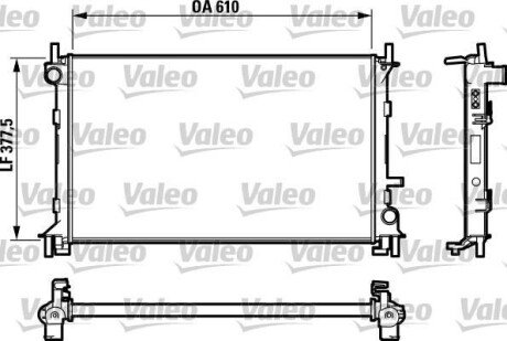 Радіатор, охолодження двигуна Valeo 732732