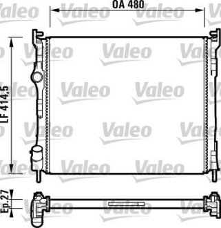 Радіатор, охолодження двигуна Valeo 732737