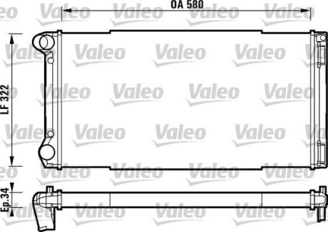 Радіатор, охолодження двигуна Valeo 732913