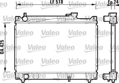 Радіатор, охолодження двигуна Valeo 734213