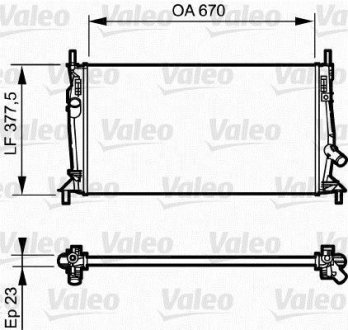 Радіатор, охолодження двигуна Valeo 734320