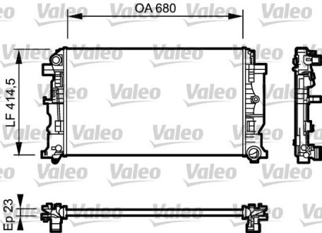 Радиатор воды Valeo 734926 (фото 1)