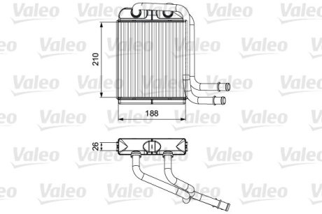 Радіатор (теплообмінник) опалення салону Valeo 811524