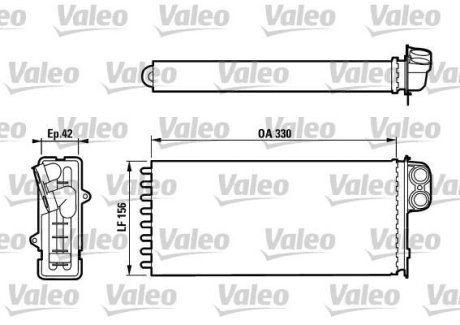 Радіатор пічки Valeo 812128