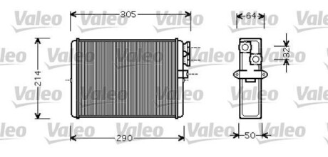 Радіатор пічки Valeo 812328