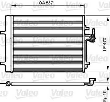 Радіатор кондиціонера Valeo 814184