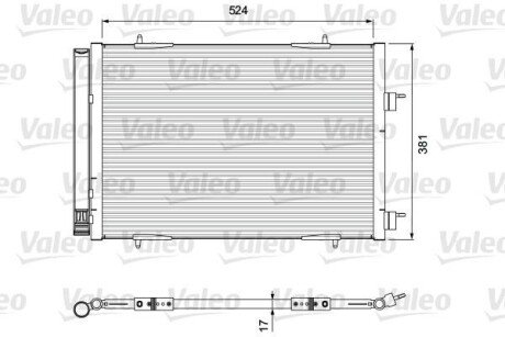 Радіатор кондиціонера Valeo 814406