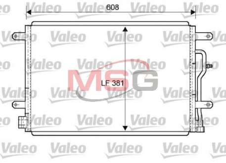 Радіатор кондиціонераSEAT EXEO ST (3R5) 09-13,EXEO (3R2) 08-13; AUDI A4 (8H7, B6, 8HE, B7) 02-09,A4 (8ED, B7) 04-08 Valeo 818190