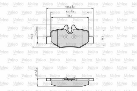 Колодки гальмівні DB T. VITO/VIANO 03- Valeo 872008