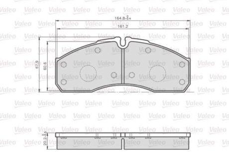 Колодки гальмівні IVECO P. DAILY 00- Valeo 872160