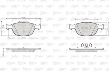 Колодки гальмівні FORD P. TRANSIT/TOURNERO CONNECT 02- Valeo 872440