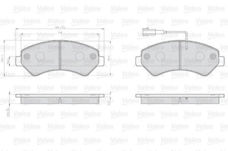 Колодки гальмівні CITROEN P. JUMPER 2,2-3,0HDI 06- Valeo 872466