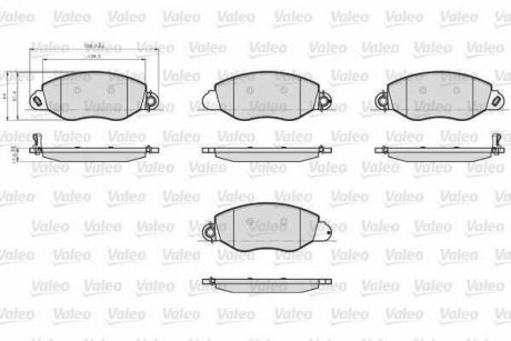 Колодки гальмівні FORD P. TRANSIT 2,4D 00-06 Valeo 872577