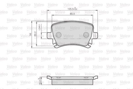 Колодки гальмівні VW T. CADDY 1,2-2,0 04- Valeo 872914