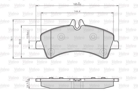 Колодки гальмівні DB T. SPRINTER 5-T 509/511/515/518CDI 06/06- Valeo 873190