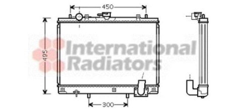 Радиатор охлождения MITSUBISHI L200 25TD MT 96-02 Van Wezel 32002161