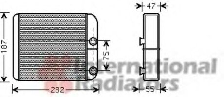 Радіатор пічки Van Wezel 32006186