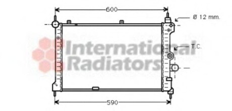 Радіатор охолодження двигуна KADETT E15TD/ASTRA F 17TD Van Wezel 37002127