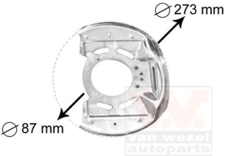 Захист гальмівного диску Van Wezel 3763371