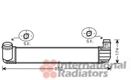 Интеркулер RENAULT MEGANE3 20i/19dCi MT 08- Van Wezel 43004411