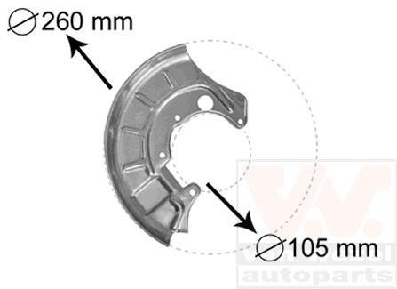 Захист гальмівного диску Van Wezel 5812372