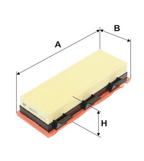 Фільтр повітряний RENAULT /AP185 (WIX-FILTERS) WIX FILTERS WA6375