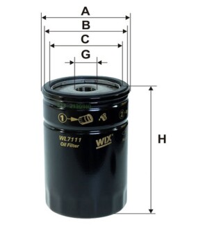 Фільтр масла WIX FILTERS WL7111