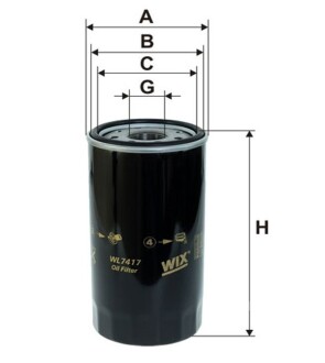 Фільтр масла WIX FILTERS WL7417