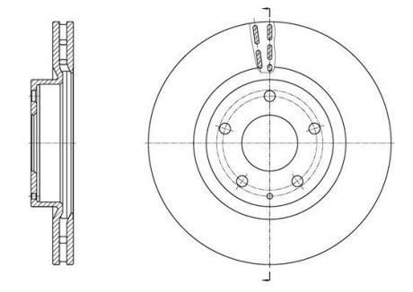 Диск тормозной передний (кратно 2) (Remsa) Mazda 3 III CX-3 15> (D61574.10) WOKING D6157410