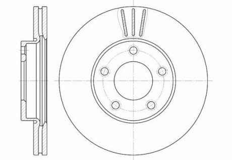 Диск тормозной передний (кратно 2) (Remsa) Mazda 3 I II 1,3-2,0i / Mazda 5 I II (D6671.10) WOKING D667110