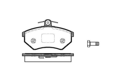 Колодки тормозные диск. перед. (Remsa) Chery Amulet 1.3 03-10,Chery Amulet 1.5 03-10 (P0343.40) WOKING P034340 (фото 1)