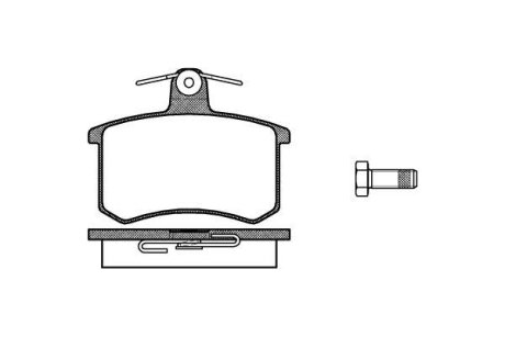 Колодки тормозные диск. задн. (Remsa) Audi 80, 100 (P0353.00) WOKING P035300