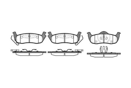 Колодки гальмівні диск. задн. (Remsa) Jeep Commander 3.0 05-10,Jeep Commander 3.7 05-10 (P10063.10) WOKING P1006310