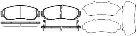 Колодки тормозные диск. перед. (Remsa) Honda CR-V 07> 12> (P10713.12) WOKING P1071312