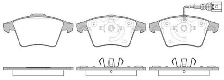 Колодки тормозные диск. перед. (Remsa) VW T5-T6 (P11453.11) WOKING P1145311