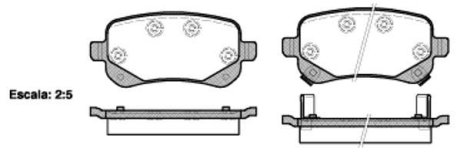 Колодки тормозные диск. задн. (Remsa) Dodge Journey 08> 13> (P11953.02) WOKING P1195302