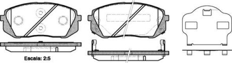 Колодки тормозные диск. перед. (Remsa) Hyundai iX35 i40, Carens III, Sportage III, Soul II (P12023.02) WOKING P1202302