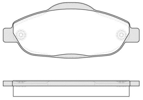 Колодки тормозные диск. перед. (Remsa) Peugeot 3008 1.6 09-,Peugeot 3008 2.0 09- (P12233.00) WOKING P1223300