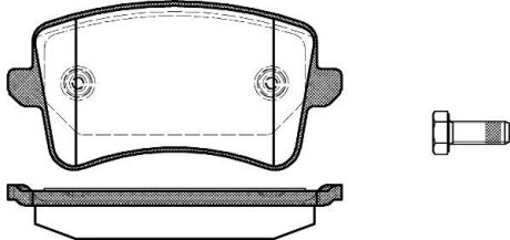 Колодки тормозные диск. задн. (Remsa) Audi A4 1.8 07-15,Audi A4 2.0 07-15,Audi A4 2.7 07-15 (P12433.00) WOKING P1243300