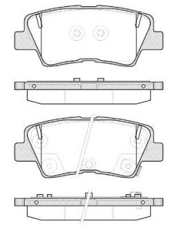 Колодки тормозные диск. задн. (Remsa) Ssang Yong Korando 10> / Toyota Auris 12> / Hyundai i20 15>, i30 11> 15> Elantra 15> / Sonata 05> / Grand WOKING P1262352