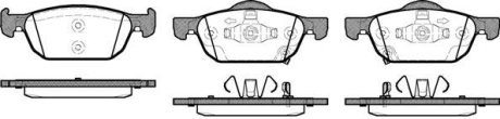 Колодки гальмівні диск. перед. (Remsa) Honda Accord 08>15 / Civic 12> (P12843.02) WOKING P1284302