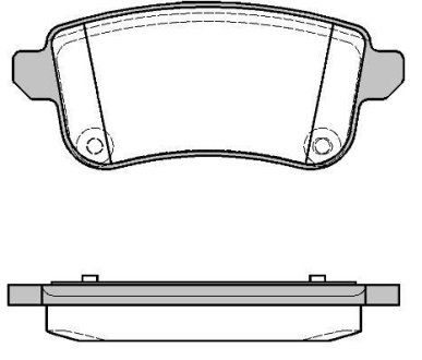 Колодки тормозные диск. задн. (Remsa) Renault Megane iii 1.2 08-,Renault Megane iii 1.5 08- (P12873.10) WOKING P1287310