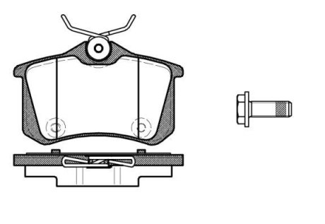 Колодки тормозные диск. задн. (Remsa) VW Golf V VI / Renault Megane III (P12913.10) WOKING P1291310 (фото 1)