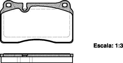 Гальмівні колодки пер. VW Touareg 3.0-6.0 02- 16,8 mm (brembo) WOKING P1300300