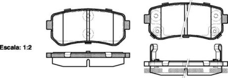 Колодки тормозные диск. задн. (Remsa) Hyundai Accent iii 1.4 05-10,Hyundai Accent iii 1.5 05-10 (P13093.02) WOKING P1309302