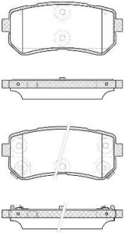 Колодки тормозные диск. задн. (Remsa) Hyundai Ix20 1.4 10-,Hyundai Ix20 1.6 10- (P13093.42) WOKING P1309342