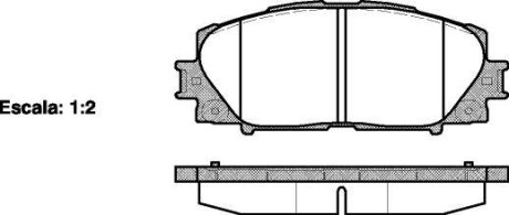 Колодки тормозные диск. перед. (Remsa) Toyota Yaris II 05>,Yaris III 10> (P13243.00) WOKING P1324300 (фото 1)